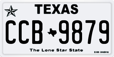 TX license plate CCB9879