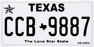 TX license plate CCB9887