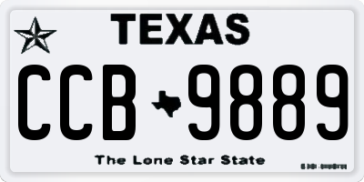 TX license plate CCB9889