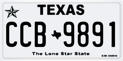 TX license plate CCB9891