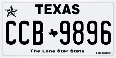 TX license plate CCB9896