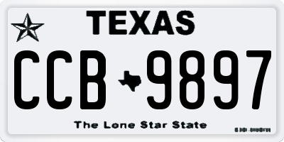 TX license plate CCB9897