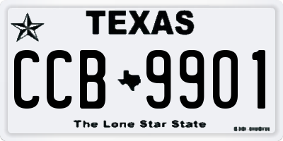 TX license plate CCB9901