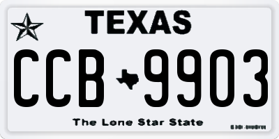 TX license plate CCB9903