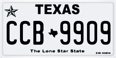 TX license plate CCB9909