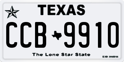TX license plate CCB9910
