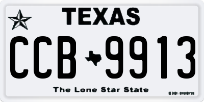 TX license plate CCB9913