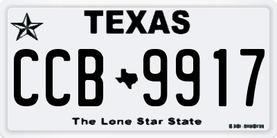 TX license plate CCB9917