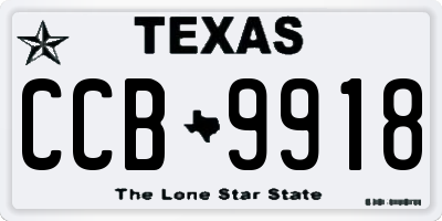 TX license plate CCB9918
