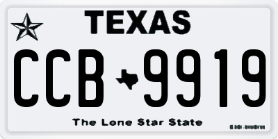 TX license plate CCB9919