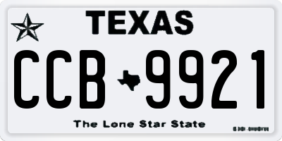 TX license plate CCB9921