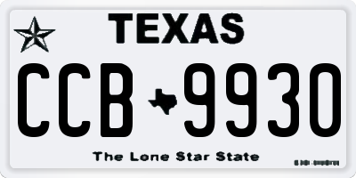 TX license plate CCB9930
