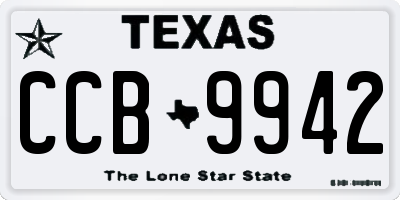 TX license plate CCB9942