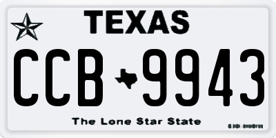 TX license plate CCB9943
