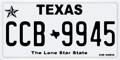 TX license plate CCB9945