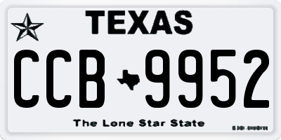 TX license plate CCB9952