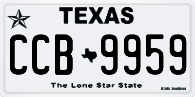 TX license plate CCB9959