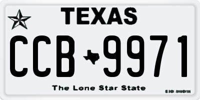 TX license plate CCB9971