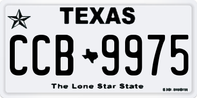 TX license plate CCB9975