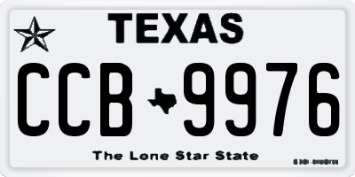TX license plate CCB9976