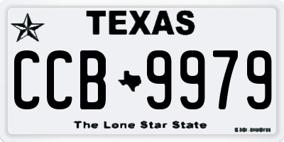 TX license plate CCB9979