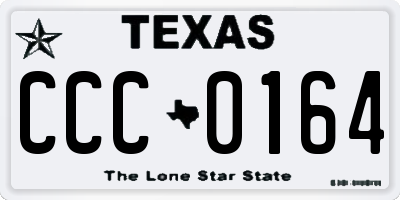 TX license plate CCC0164