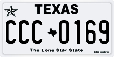 TX license plate CCC0169