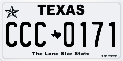 TX license plate CCC0171