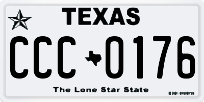 TX license plate CCC0176