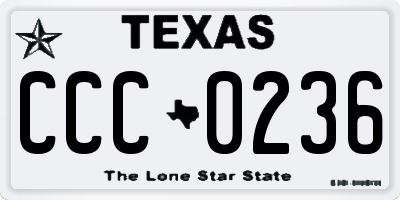 TX license plate CCC0236