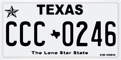 TX license plate CCC0246