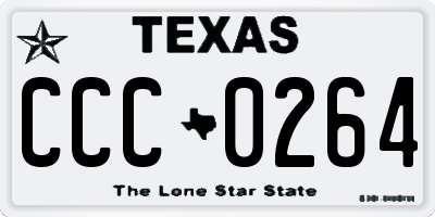 TX license plate CCC0264