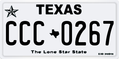 TX license plate CCC0267