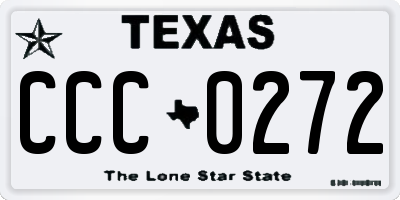 TX license plate CCC0272