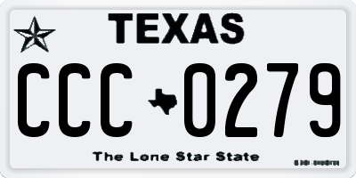 TX license plate CCC0279