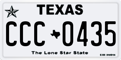 TX license plate CCC0435