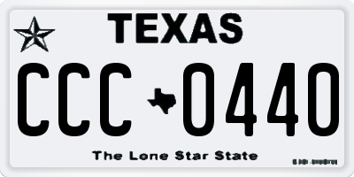 TX license plate CCC0440