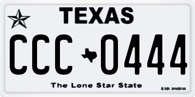 TX license plate CCC0444