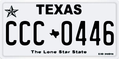 TX license plate CCC0446