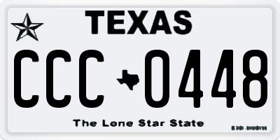 TX license plate CCC0448