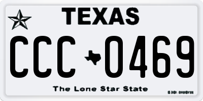 TX license plate CCC0469
