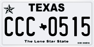 TX license plate CCC0515