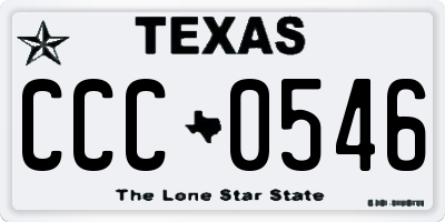 TX license plate CCC0546