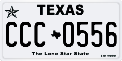 TX license plate CCC0556