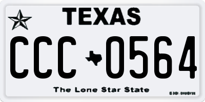 TX license plate CCC0564