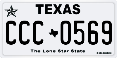 TX license plate CCC0569