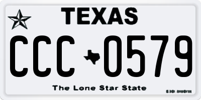TX license plate CCC0579