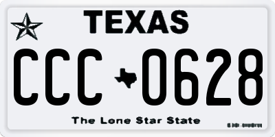TX license plate CCC0628