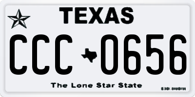 TX license plate CCC0656