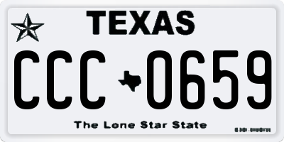 TX license plate CCC0659